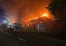 Incendie d’un bâtiment à Vionnaz (VS), pompiers sur place